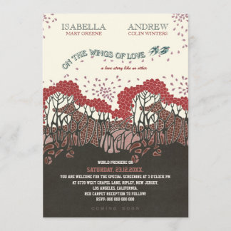Sur les ailes de l'amour faire-part de mariage ref