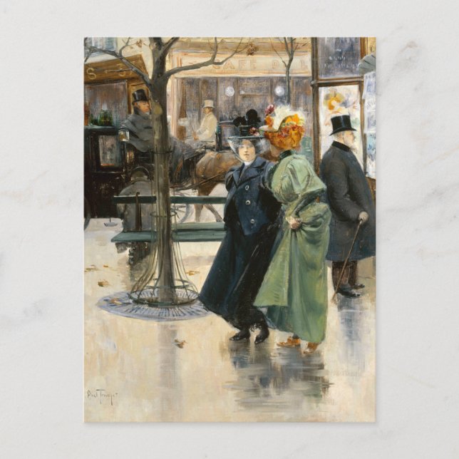 Sur les Boulevards | Louis Abel-Truchet Postcard (Front)