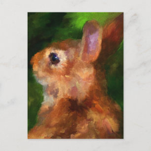 Sur ma carte postale de lapin à épaule