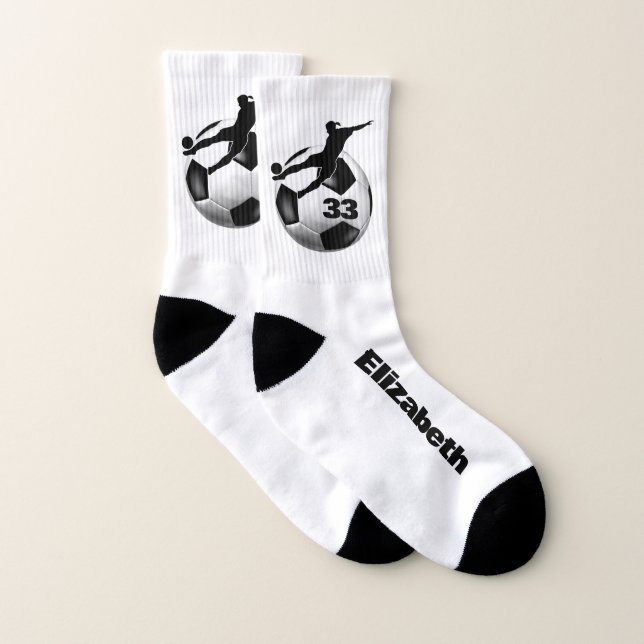 sur mesure filles soccer chaussettes avec nom mail (Paire)