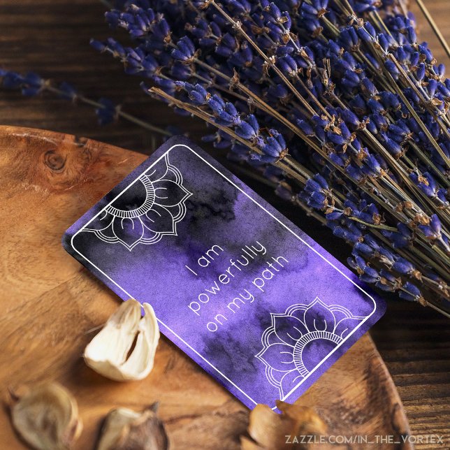 Sur mon chemin Purple Watercolor Carte d'Affirmati (Mockup)