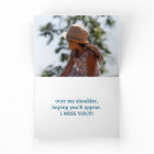 SUR MON ÉPAULE VOUS MANQUANT / CARTE D'AMITIÉ