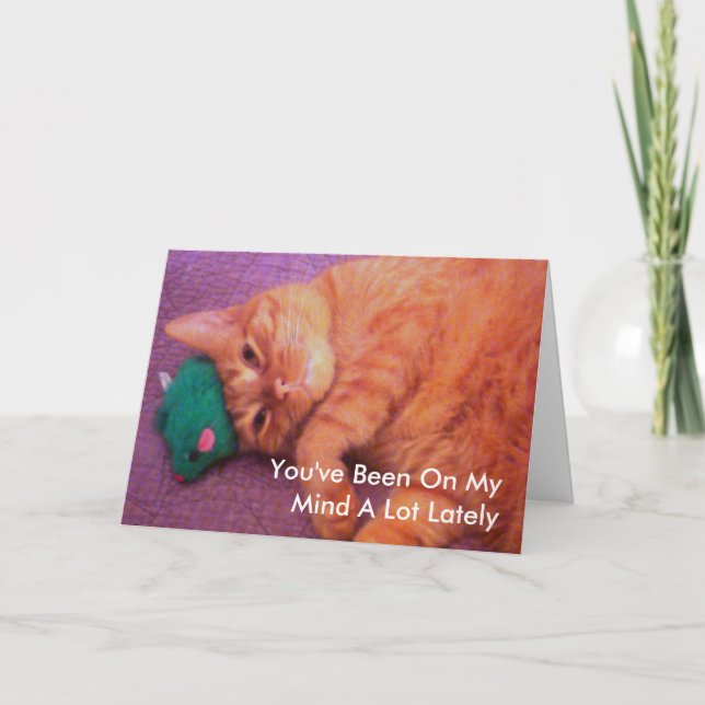 Sur My Mind Chat Carte Saint Valentin (Devant)