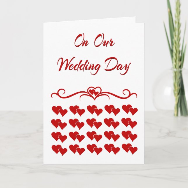 Sur notre carte de jour de mariage (Devant)