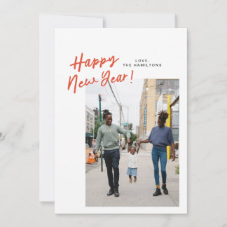 Sur un Carte photo plat du Nouvel An