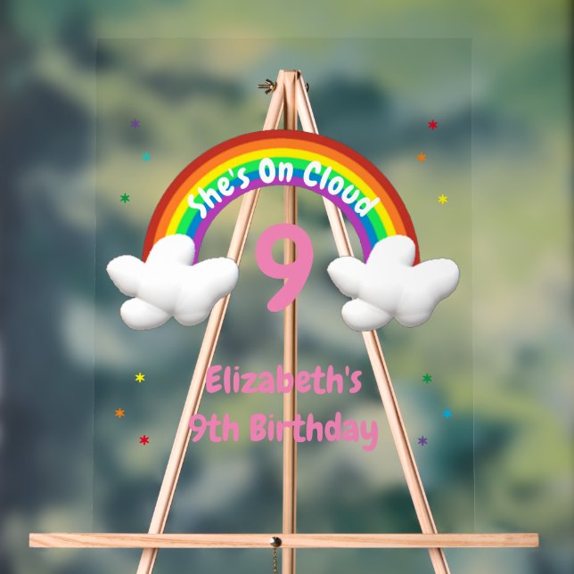 Sur un nuage de bonheur ! Anniversaire arc-en-ciel (Neutre)
