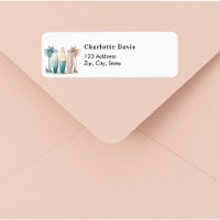 Surboards tropicale plage rétro adresse de retour