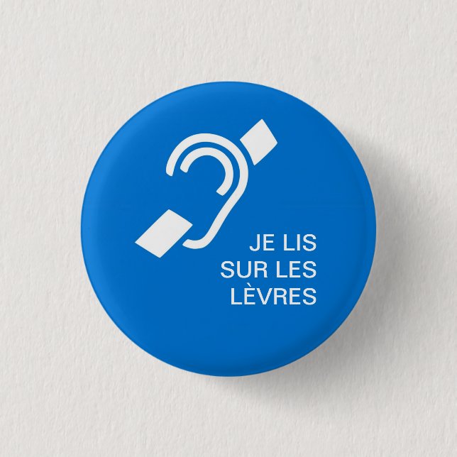 Surdité 1 Inch Round Button (Front)