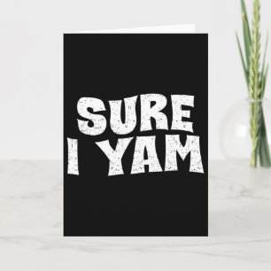 Sure I Yam Funny Matching Couples Halloween Thanks Card