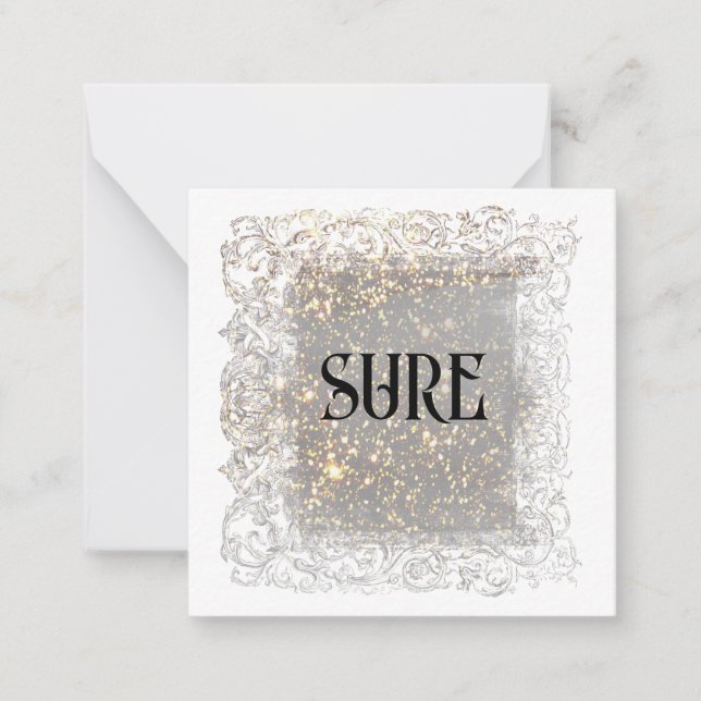 *~*  SURE  Relationship AP63 Flat Note Card (Front)