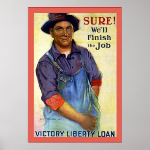 Sure!~Vintage World War 1 Poster