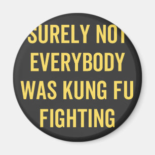 Surely Not Everybody Was Kung Fu Fighting Magnet