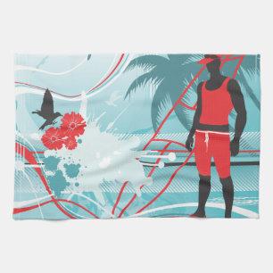 Surf 4 Serviettes de cuisine