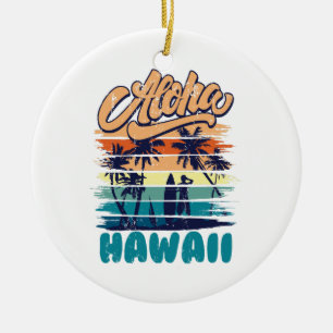 Surf - Aloha Hawaii Ceramic Ornament