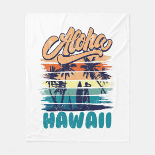Surf - Aloha Hawaii Fleece Blanket