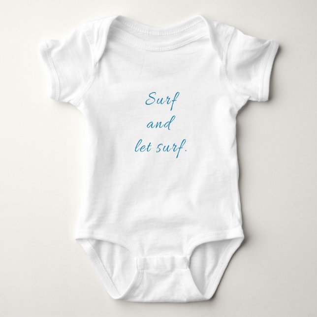 Surf and Let Surf Baby Bodysuit (Front)