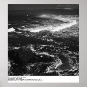 Surf and Rocks, Near Bodega Station by Ansel Adams Poster