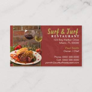 Surf and Turf Restaurant Business Card