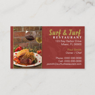 Surf and Turf Restaurant Business Card