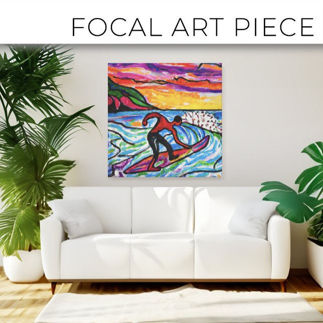 Surf art canvas print (Creator Uploaded)