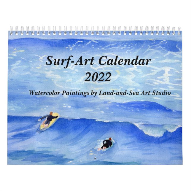 Surf-Art Watercolor Paintings Calendar 2022 (Cover)