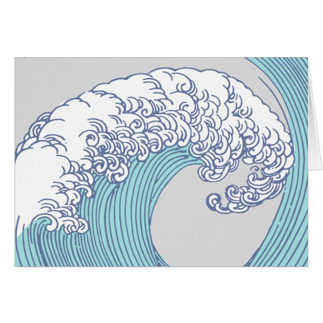 Surf asiatique japonais Vague Art Ocean Art (Devant horizontal)