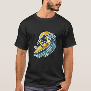 Surf attraper un T-shirt à vague