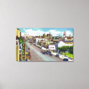 Surf Avenue View of the Tilyou Theatre Canvas Print