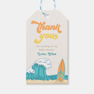 Surf Baby Shower Favour Tag   Baby Shower Thank Yo