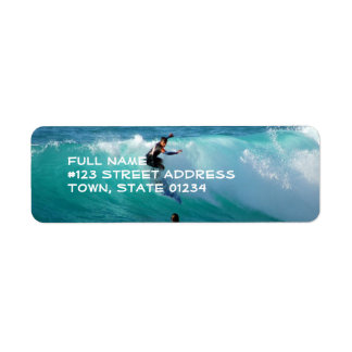 Surf Background Return Address Label