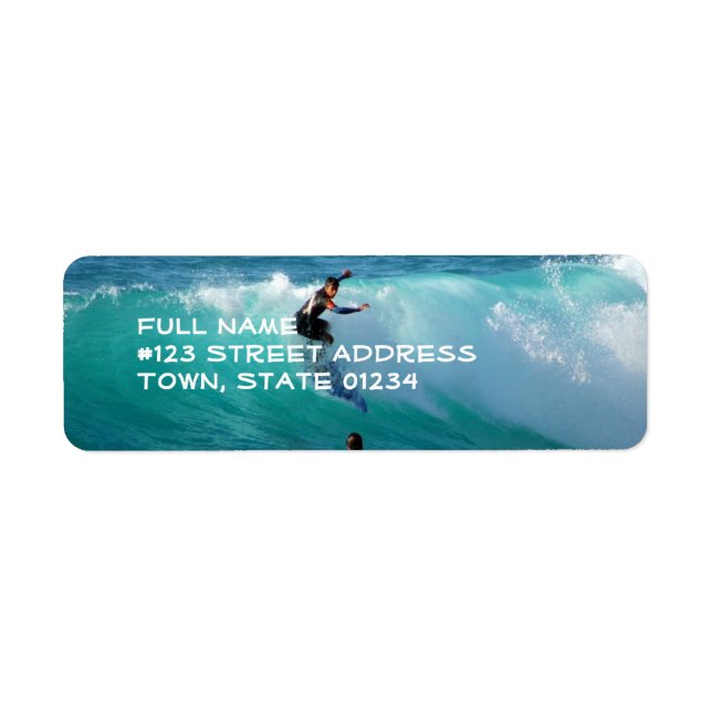 Surf Background Return Address Label (Front)