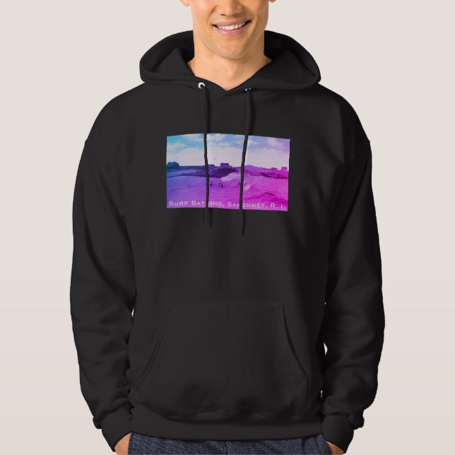 Surf Bathing, Sakonnet, RI (Little Compton) Hoodie (Front)