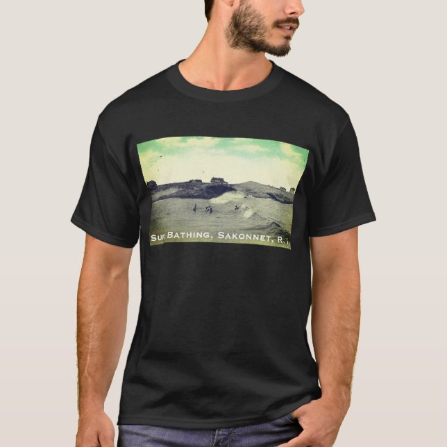 Surf Bathing, Sakonnet, RI (Little Compton) T-Shirt (Front)