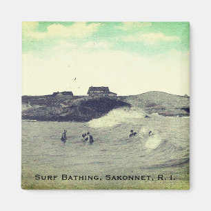 Surf Bathing, Sakonnet, RI (Warren's Point, LC) Magnet