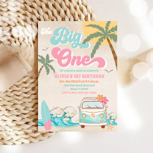 Surf Beach 1st Birthday Invitation