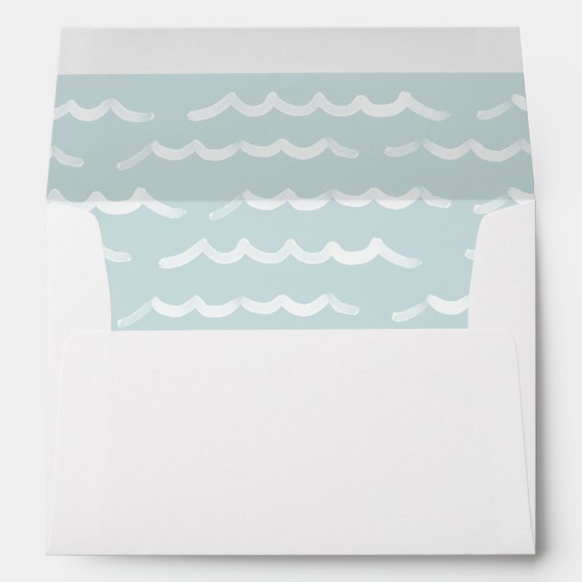 Surf Beach Anniversaire de enfant Party Enveloppe (Dos (Bas))