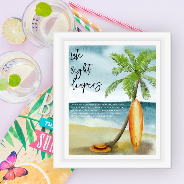 Surf beach - Late night diapers Poster (Creator Uploaded)