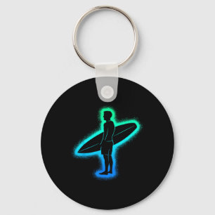 Surf Beach Surfboard Surfers Men Kids Boys Surfing Keychain