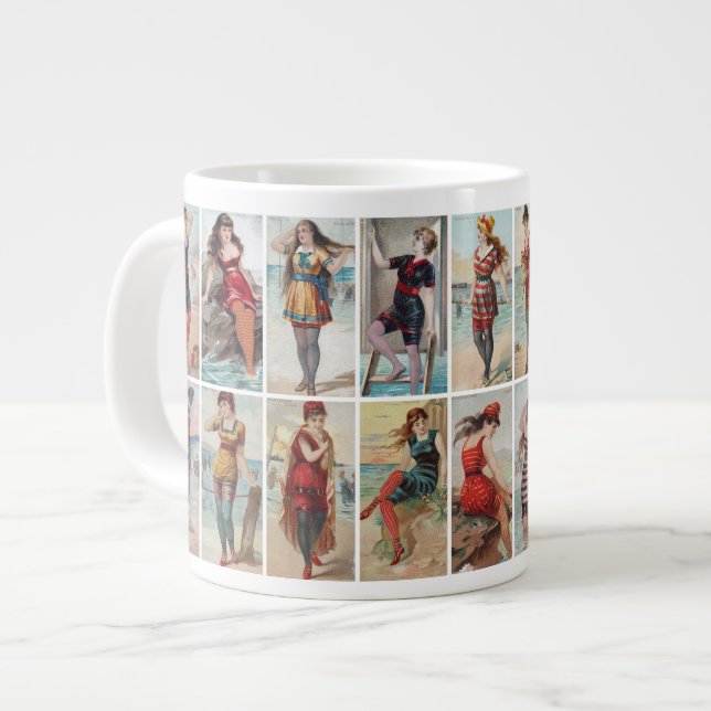 Surf Beauties of 1889 Large Coffee Mug (Front Left)