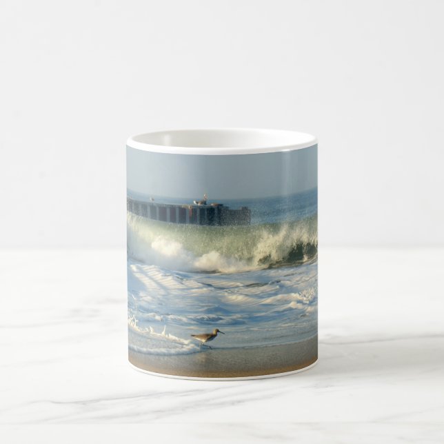 Surf Birds by M. Izzo - Playa del Rey Memories Coffee Mug (Center)