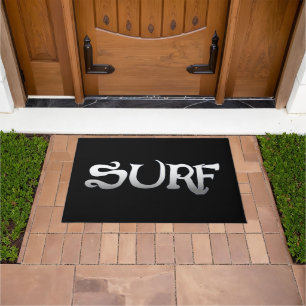 Surf black doormat