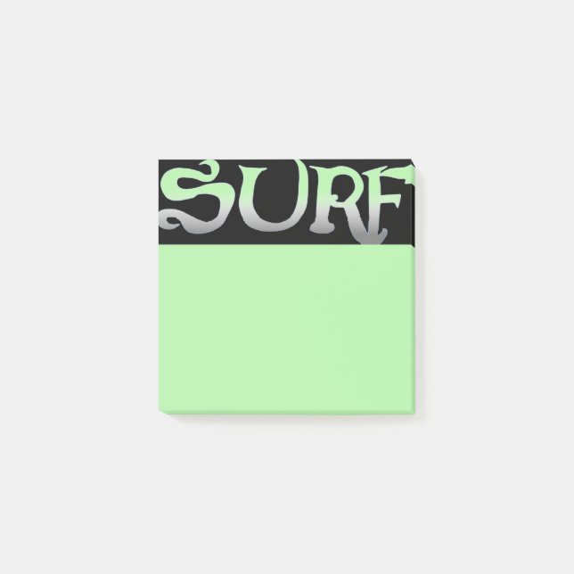 Surf black green note pads (Front)