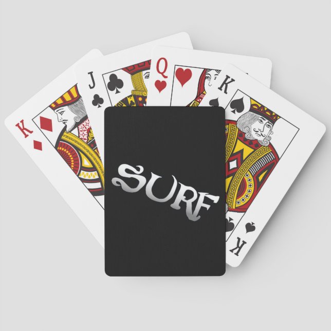 Surf black Poker playing cards (Back)