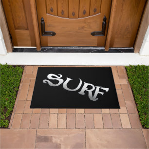 Surf black tilted doormat