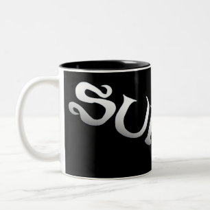 Surf black tilted two tone mug