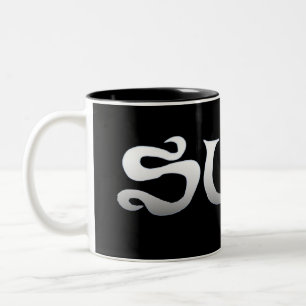 Surf black two tone mug