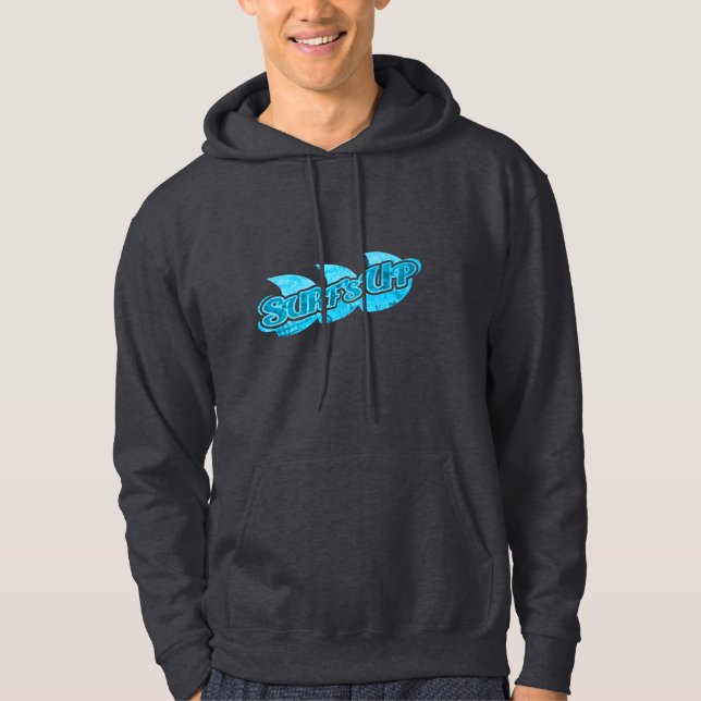 Surf bleu mer et marine sweat - shirt à capuche (Devant)
