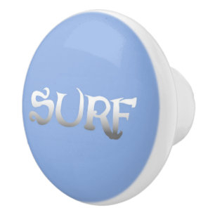 Surf blue ceramic knob