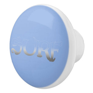 Surf blue fade ceramic knob