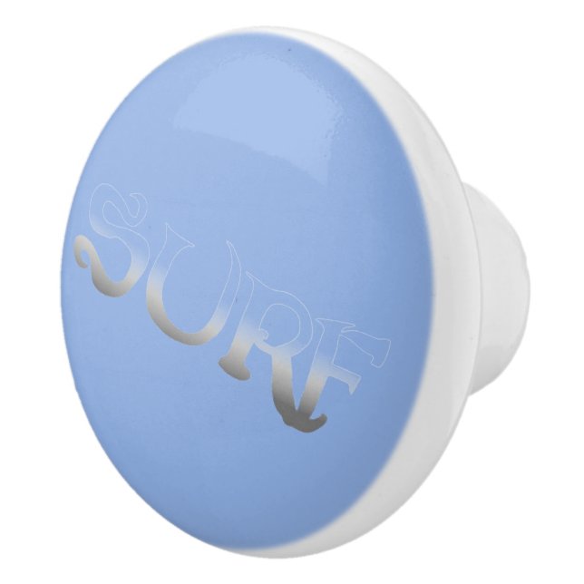 Surf blue tilted fade ceramic knob (Right)